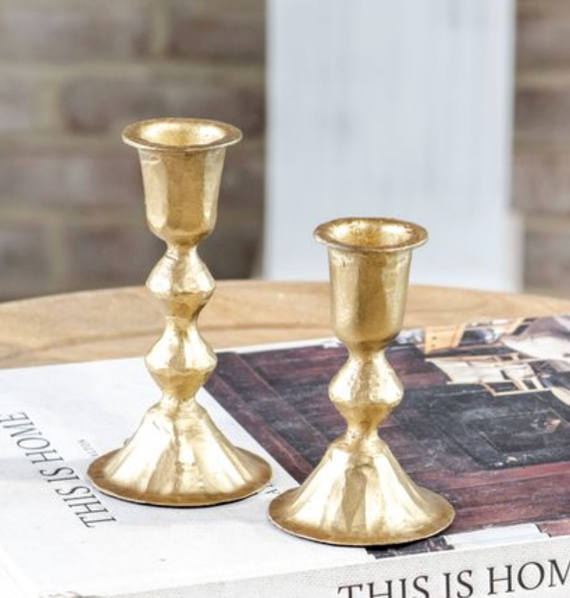 GOLD DIAMOND CANDLE HOLDERS