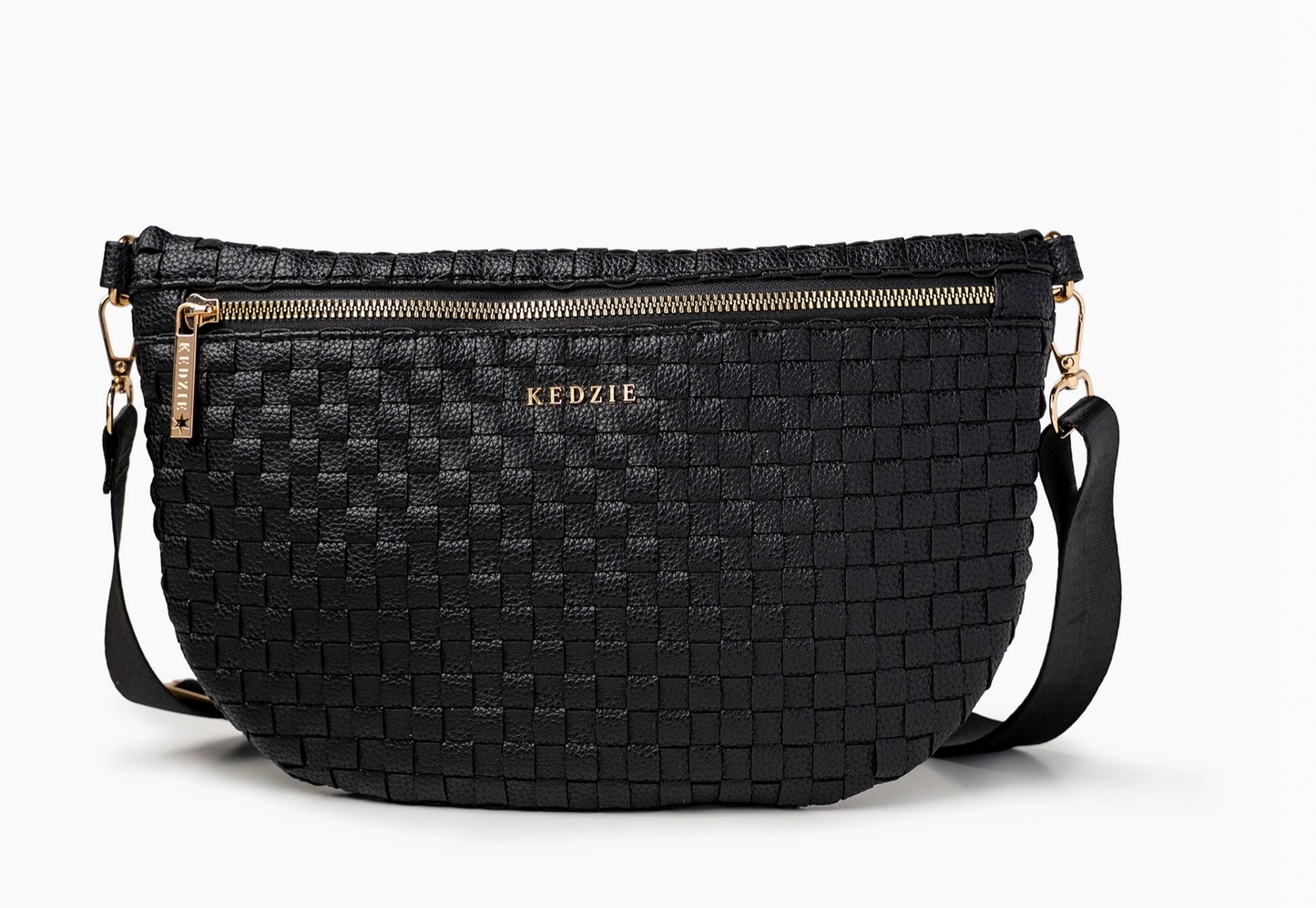 Kedzie Black Terrace Woven Crossbody