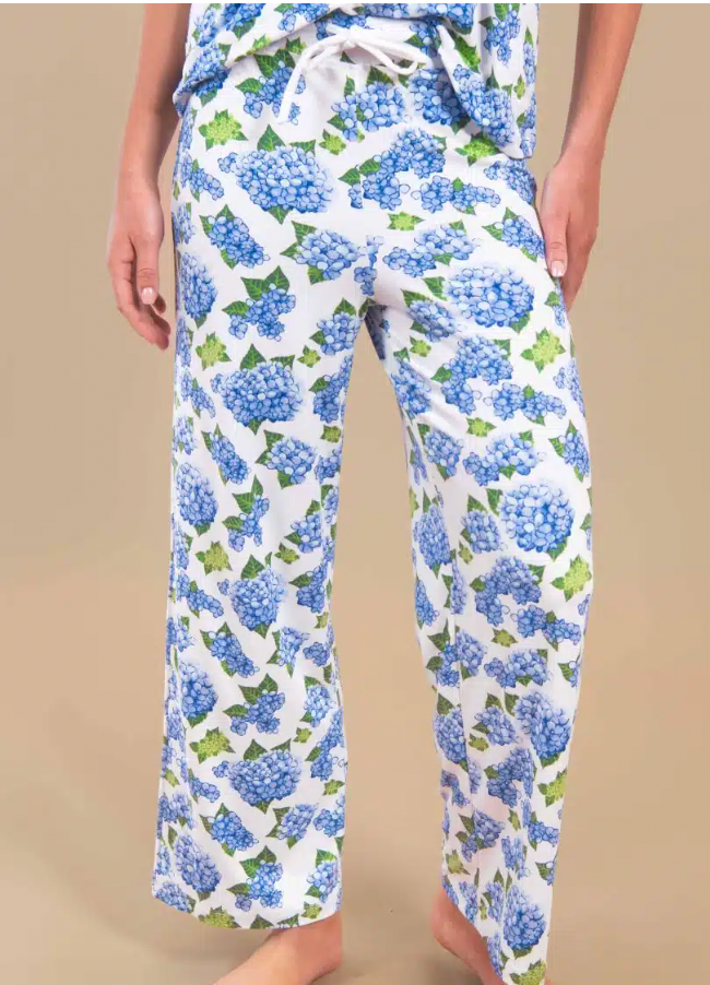 Blu Hydrangea Pajama Pants