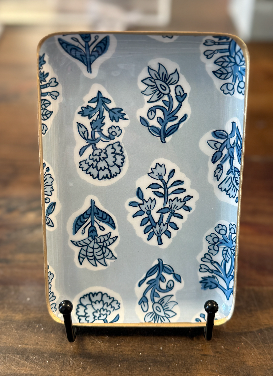 Block Print Pattern Tidbit Dish