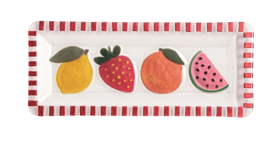 Fruit Fused Glass Plate