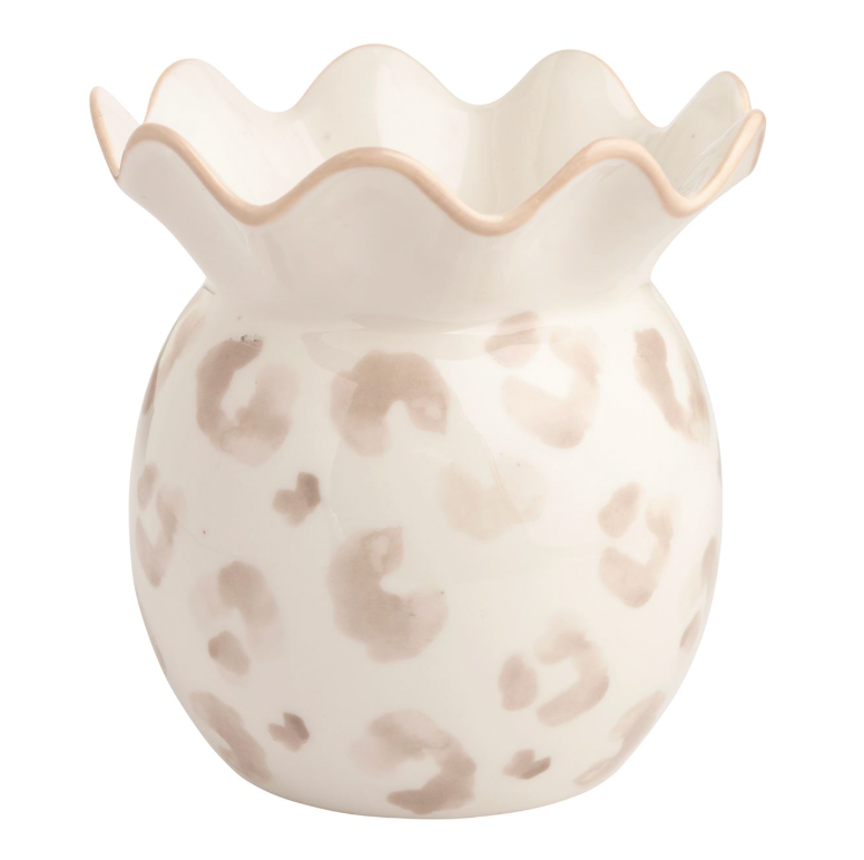 Taupe Leopard Vase