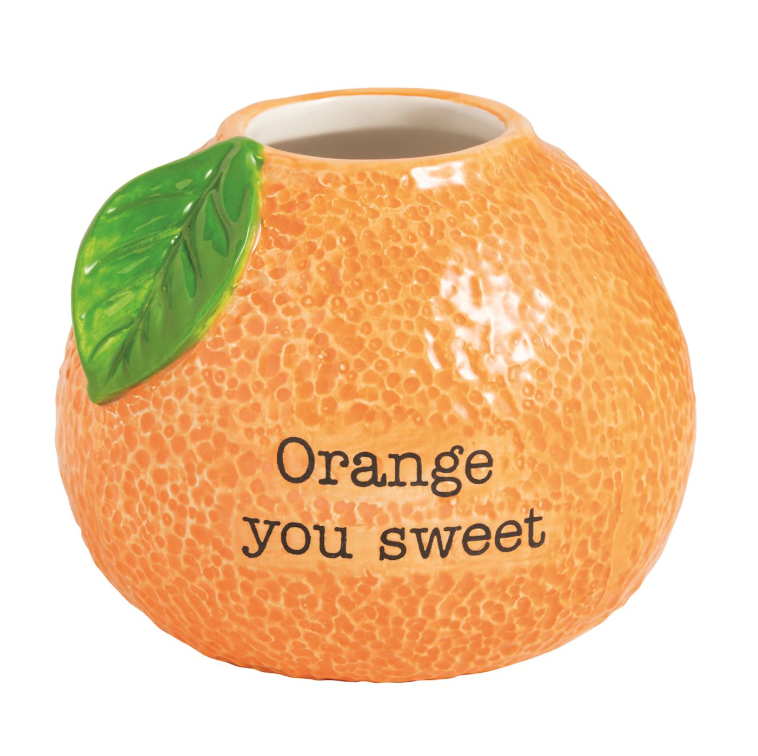 Orange Bud Vase