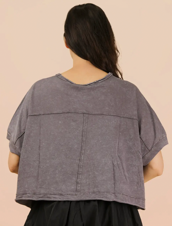 Mineral Washed Oversized Crop Top