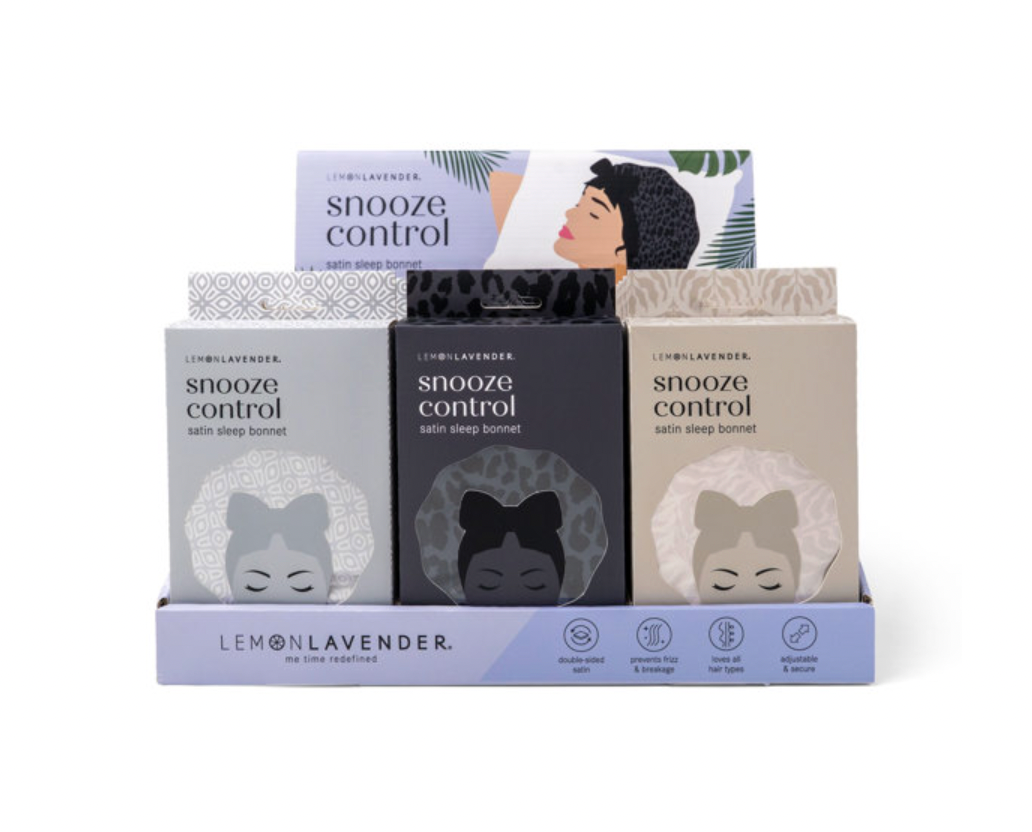 Lemon Lavender Snooze Control Satin Sleep Bonnet