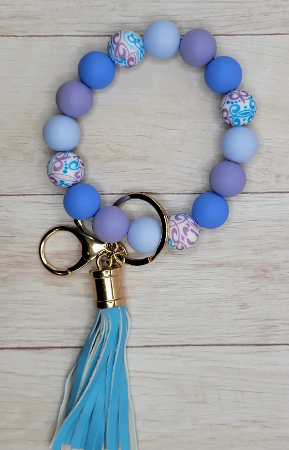 Purple Blue Swirl Wristlet