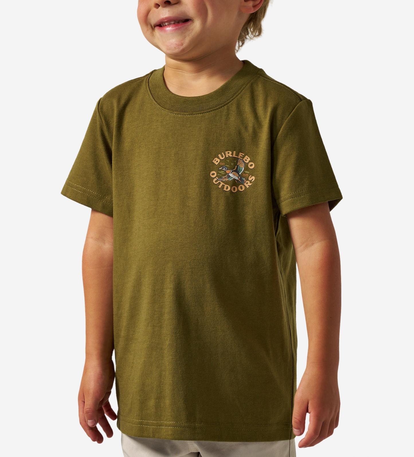 Youth Tee-Wood Duck-Hunter Green