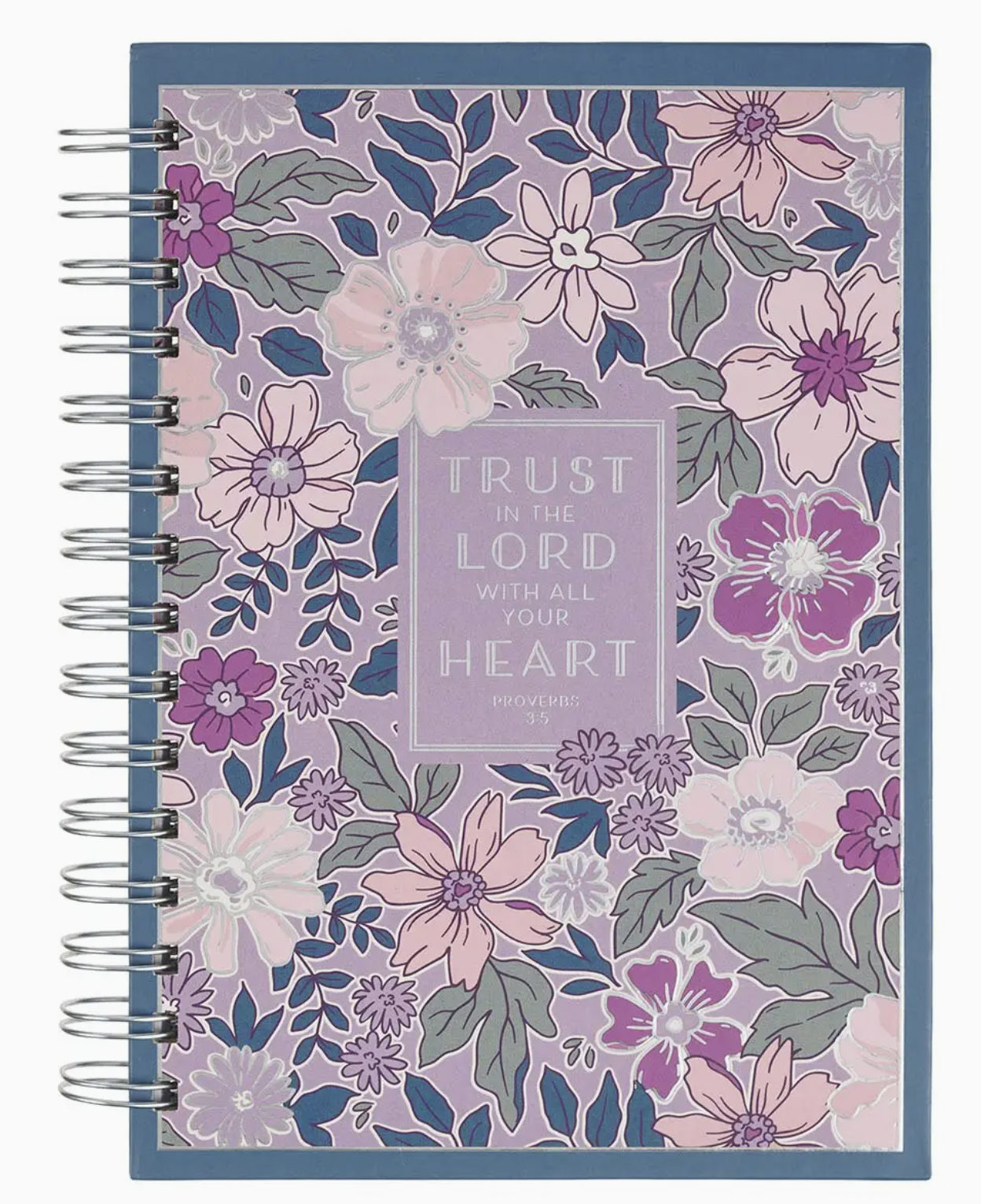 Journal Spiral Purple Floral Trust in the Lord Prov. 3:5