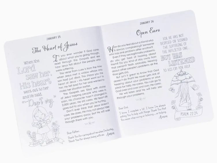 Kid Book Illustrated Devotional For Girls Softcover