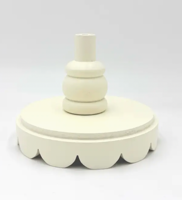 White Scalloped Topper Base Only
