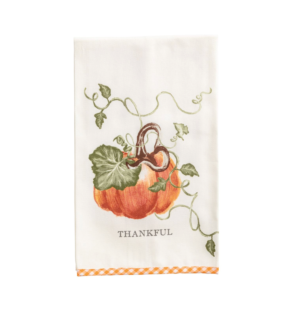 Thankful Gingham Hem Towel