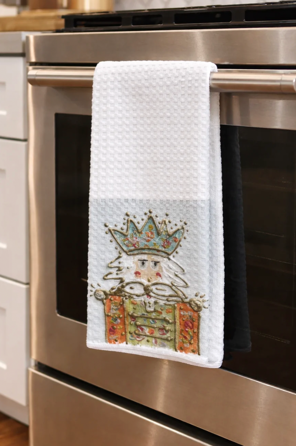 Teal Nutcracker Tea Towel