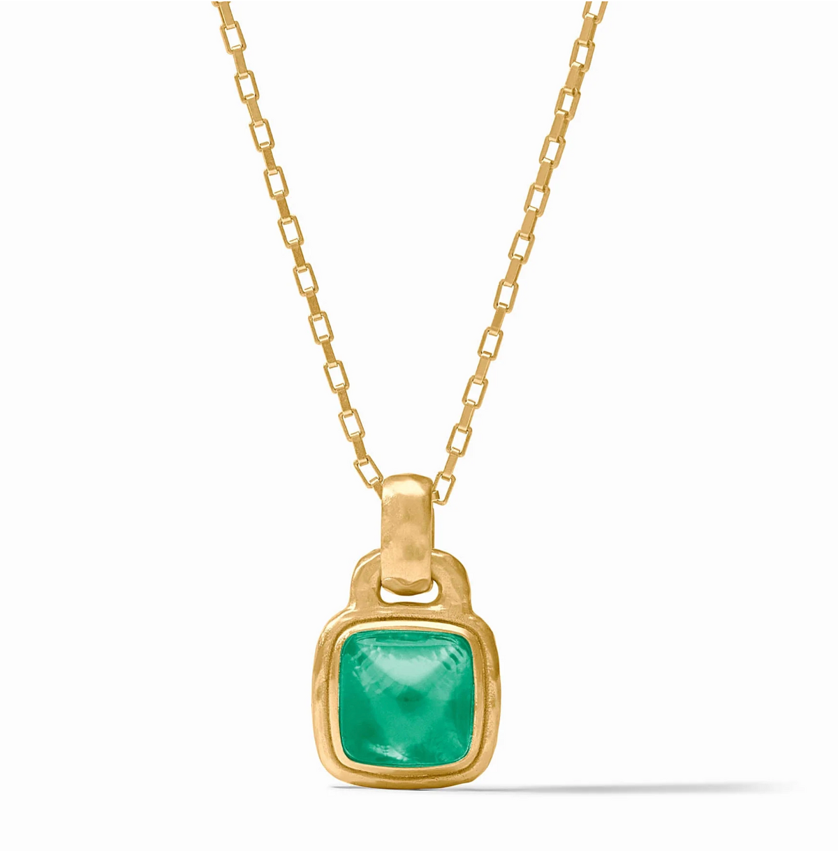 Sahara Solitaire Necklace-Iridescent Emerald Green