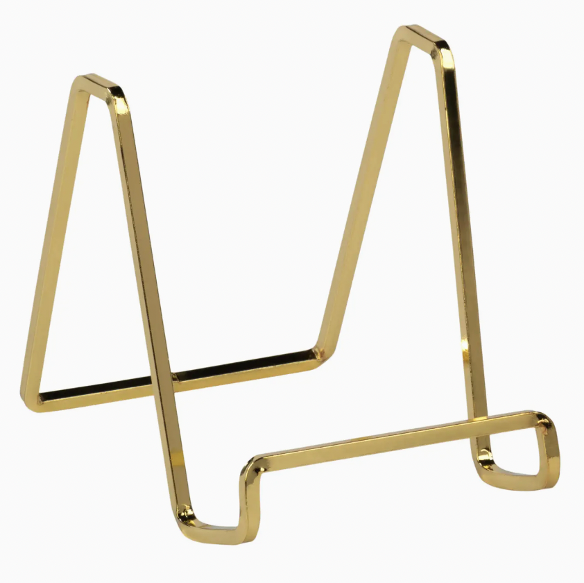 Plated Square Wire Stands - Brass