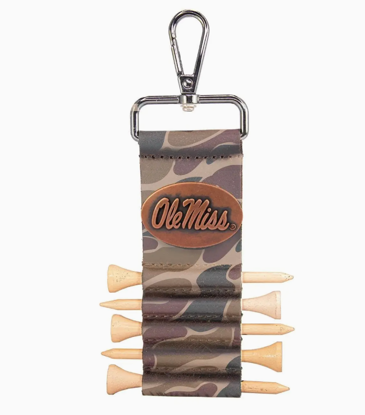 Ole Miss Rebels Leather Tee Holder