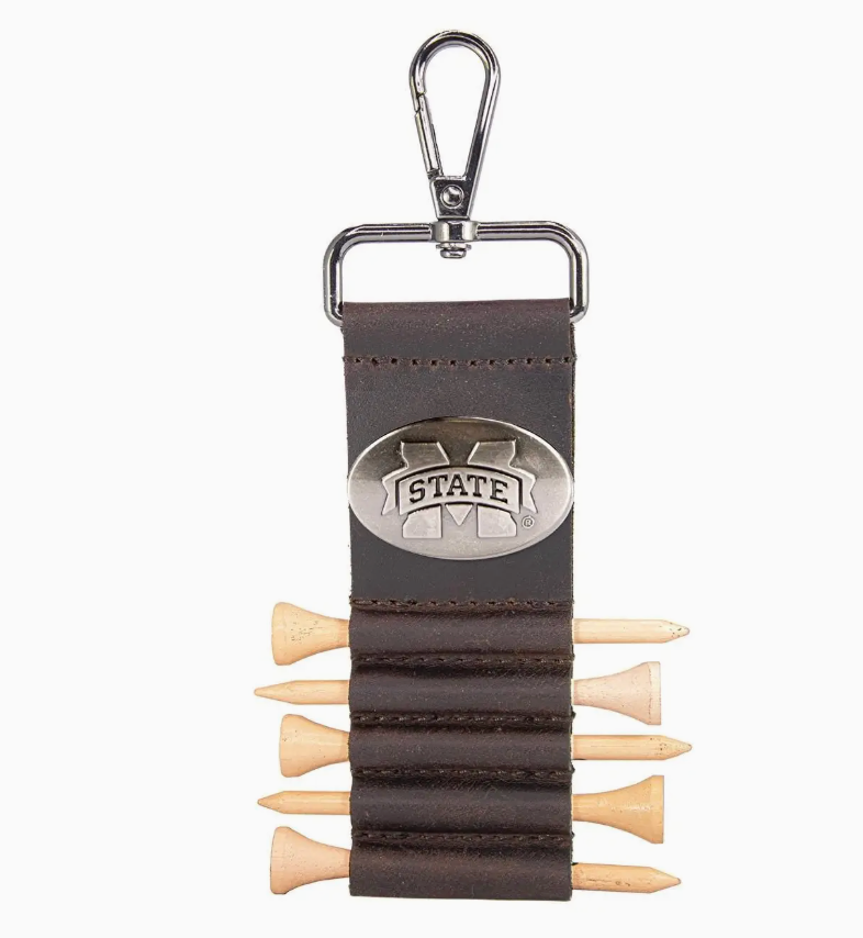 Mississippi State Bulldogs Leather Tee Holder