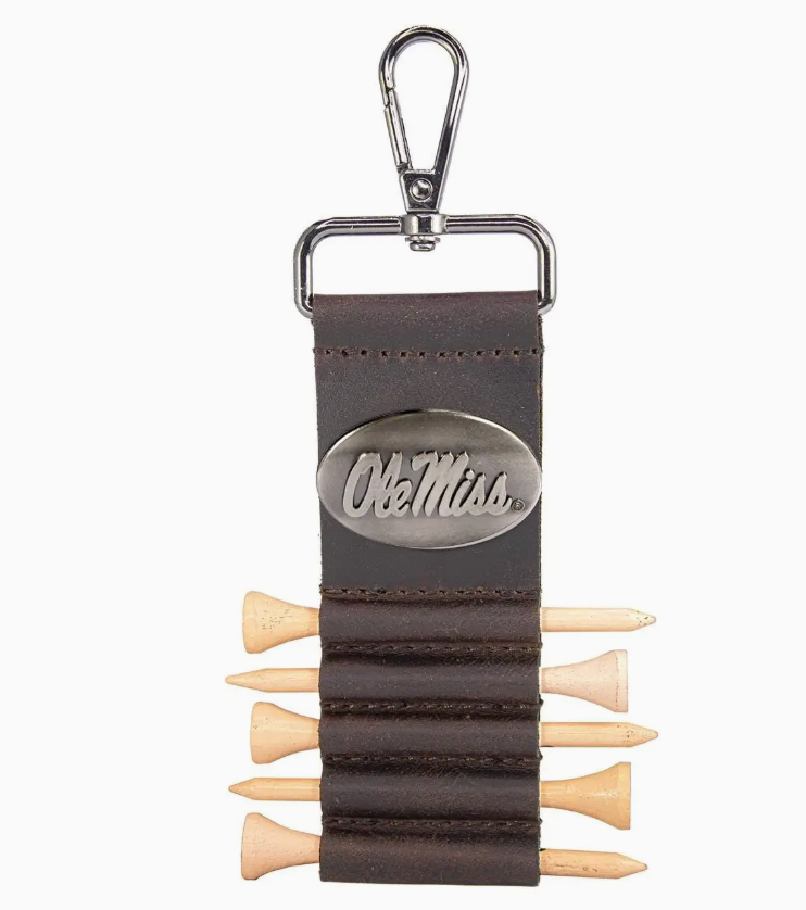 Ole Miss Rebels Leather Tee Holder