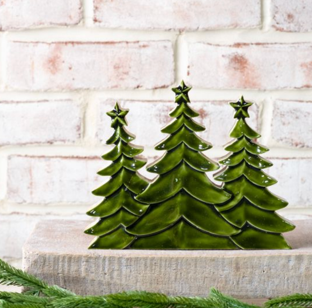 6.25"H WOOD STARTOP TREES