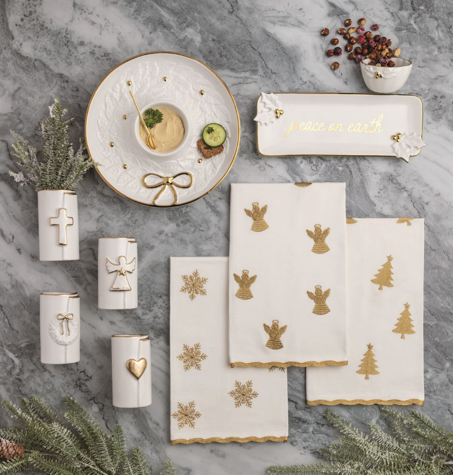 Gold Wreath Chip & Dip Set