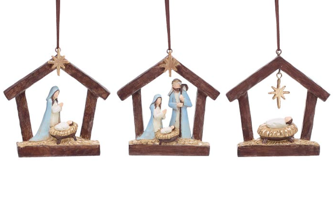 HUMBLE HOPE HOLY FAMILY RESIN ORNAMENT