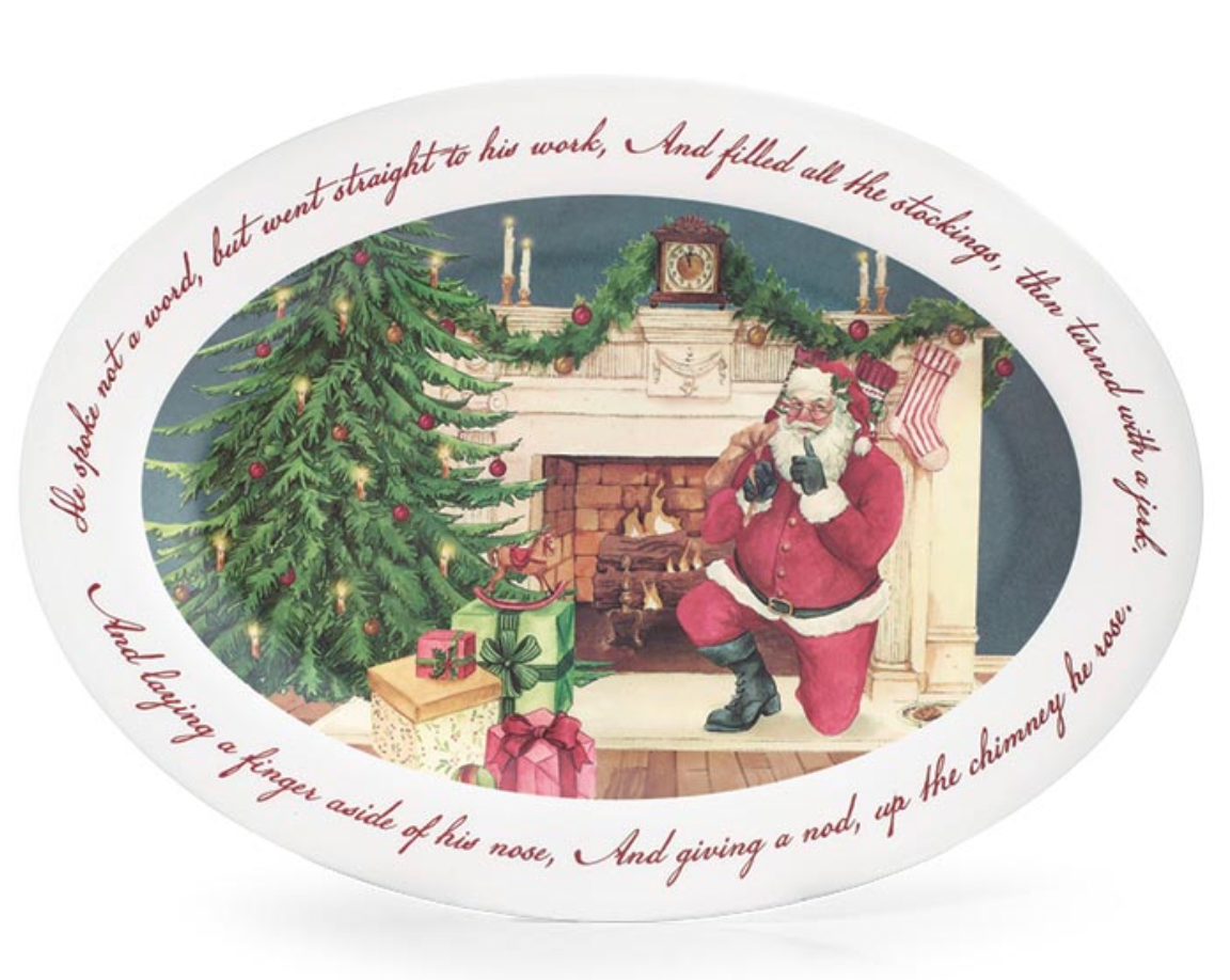 NIGHT BEFORE CHRISTMAS SANTA PLATTER