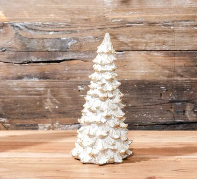 7" SNOWY GOLD TREE