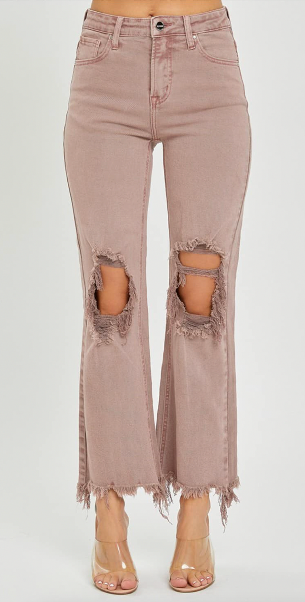 High Rise Cropped Straight Jean