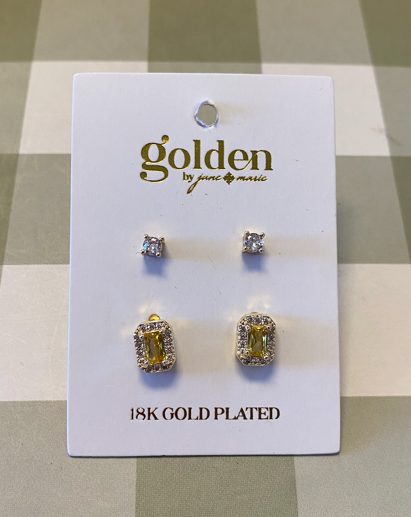 Birthstone Earring Stud Set