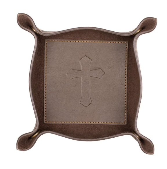 Men's Leather embossed Valet Tray