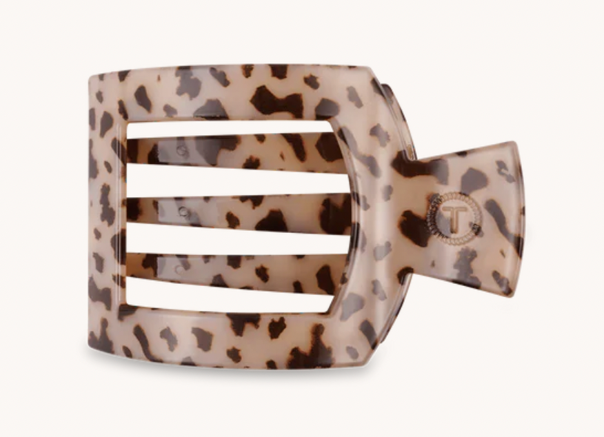 Square Flat Hair Clip | Small | Blonde Tortoise