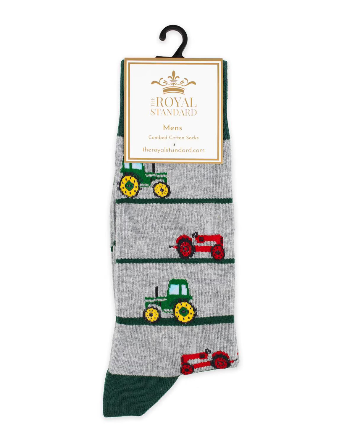 Men's Tractor Socks Gray /Green /Red One Size