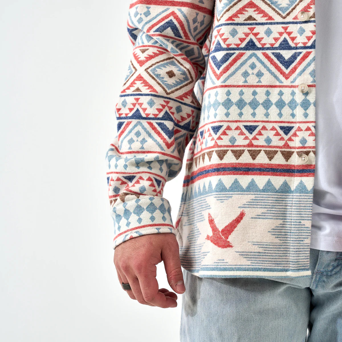 Vintage Heavy Weight Flannel-Flying Duck Aztec