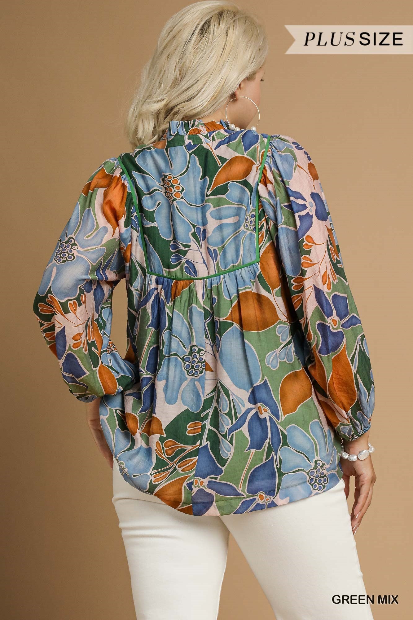 Abstract Floral Blouse