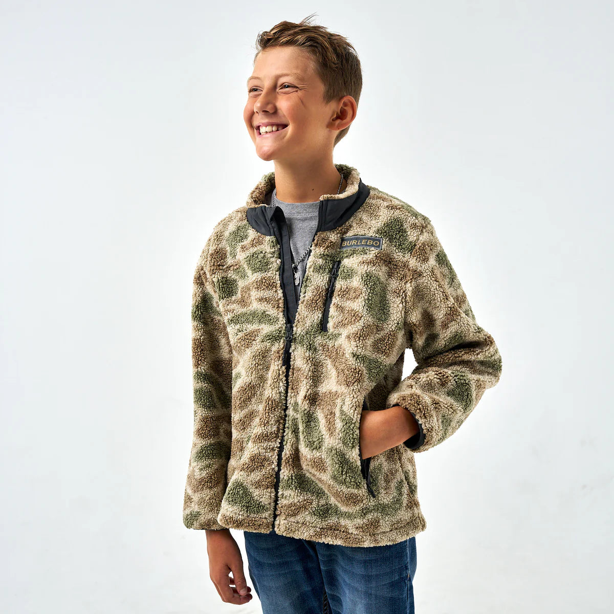 Youth Fullzip Sherpa Jacket- Alpine