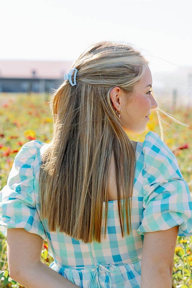 Open Hair Clip | Tiny | Clear Skies
