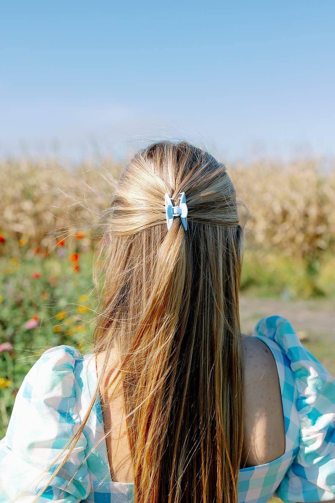 Open Hair Clip | Tiny | Clear Skies