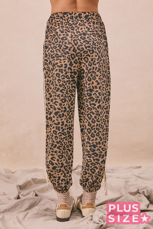 Leopard Waffle Lines Jogger