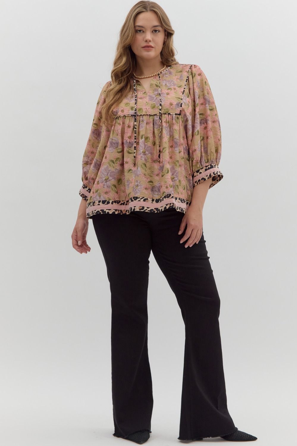 Vintage Floral Empire Top