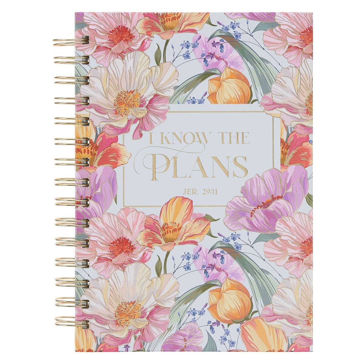 Journal Spiral Pink Floral I Know The Plans Jer. 29:11