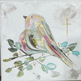 Bird w/ Cross Framed Art 12x12