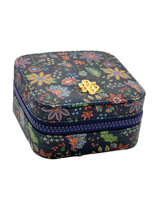 Small Jewelry Case-Black Flower