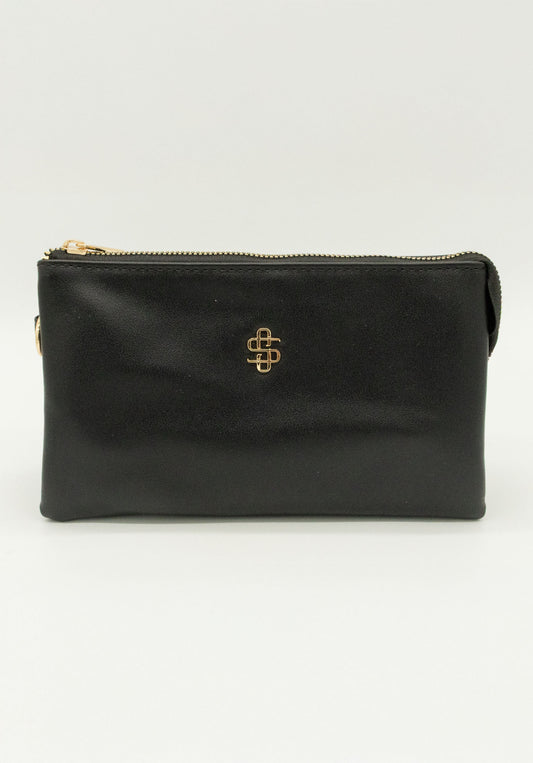 Leather Crossbody-Black
