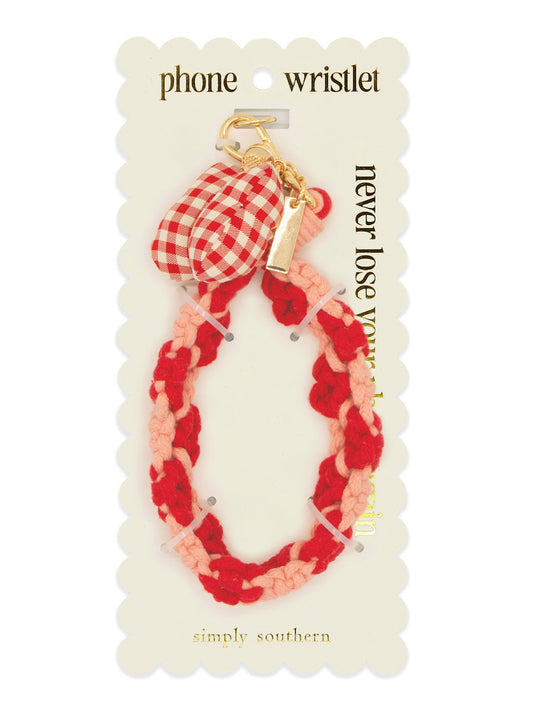 Phone Wristlet-Red Bow