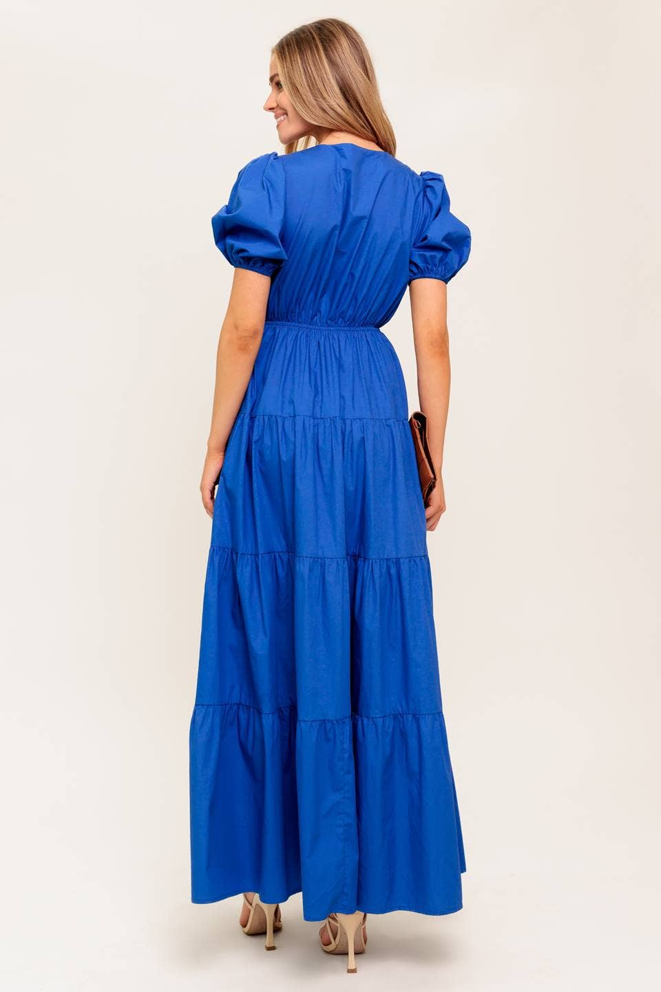 Solid Woven Maxi Dress