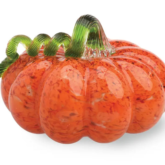 Glass Pumpkin Green Stem