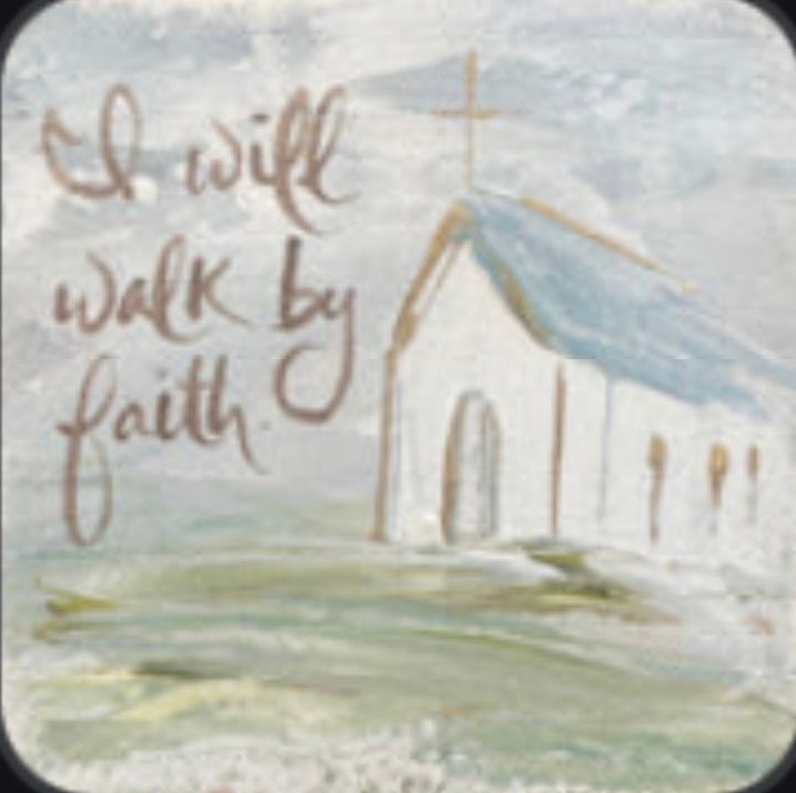 I Will Walk Church Framed Art 18x18