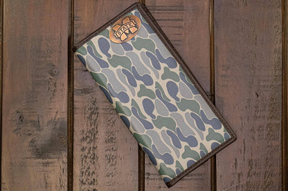 MSU Bulldogs Men's Secretary Old School Camo Leather Wallet.