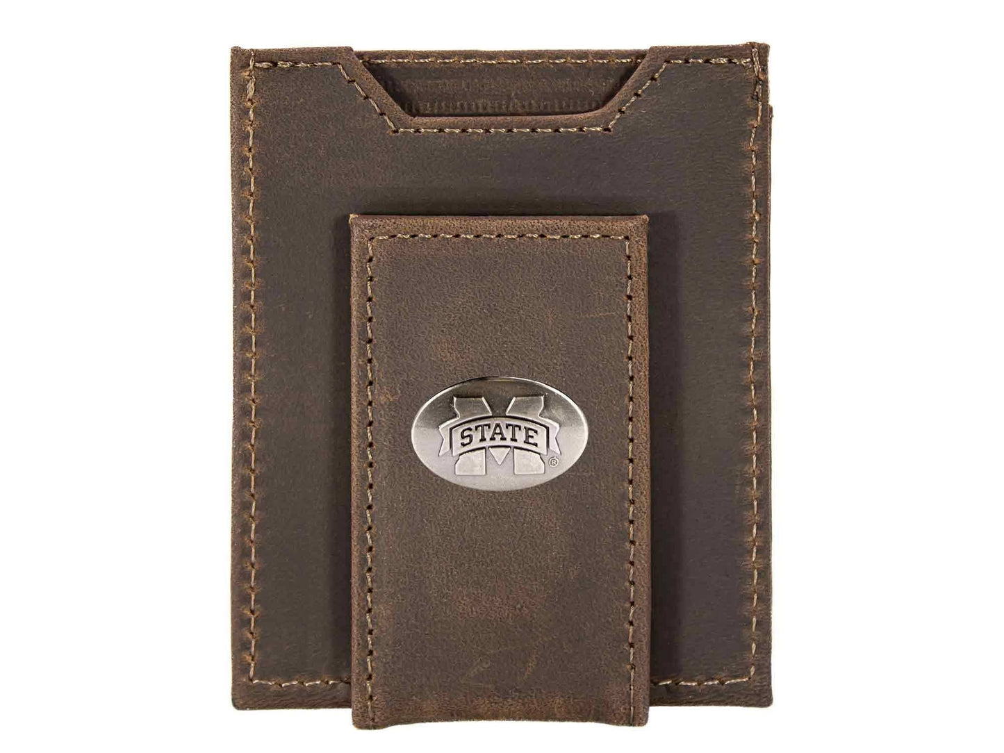Mississippi State Bulldogs Magnetic Pocket Leather Wallet