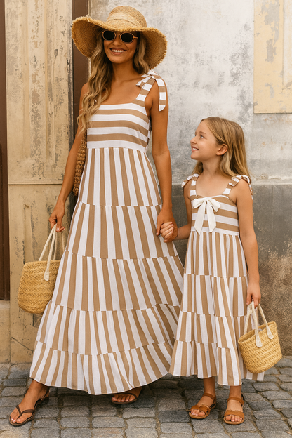 Striped Sleeveless Maxi Dress