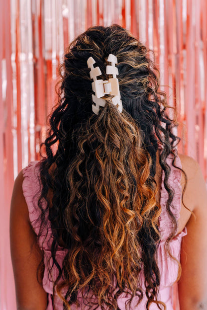 Classic Hair Clip | Large | Almond Beige